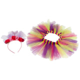 Max Little Girls Layered Rainbow Tutu Skirts with Mermaid Tail Flower Headband S