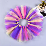 Max Little Girls Layered Rainbow Tutu Skirts with Mermaid Tail Flower Headband S