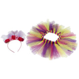 Max Little Girls Layered Rainbow Tutu Skirts with Mermaid Tail Flower Headband M