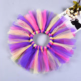 Max Little Girls Layered Rainbow Tutu Skirts with Mermaid Tail Flower Headband M