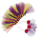Max Little Girls Layered Rainbow Tutu Skirts with Mermaid Tail Flower Headband M