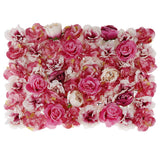 Max Artificial Flower Wall Panel Wedding Party Venue Decor Gradient Rose Red