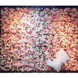 Max Artificial Rose Flower Wall Spring Flower Backdrop Pink+White