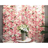 Max Artificial Rose Flower Wall Spring Flower Backdrop Pink+White