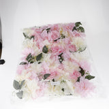 Max Artificial Rose Flower Wall Spring Flower Backdrop Pink+White