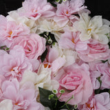 Max Artificial Rose Flower Wall Spring Flower Backdrop Pink+White