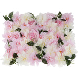 Max Artificial Rose Flower Wall Spring Flower Backdrop Pink+White