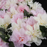 Max Artificial Rose Flower Wall Spring Flower Backdrop Pink+White