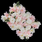 Max Artificial Rose Flower Wall Spring Flower Backdrop Light Pink+White
