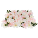 Max Artificial Rose Flower Wall Spring Flower Backdrop Light Pink+White