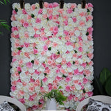Max Artificial Rose Flower Wall Spring Flower Backdrop Light Pink+White