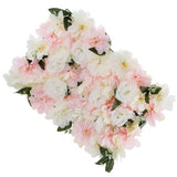 Max Artificial Rose Flower Wall Spring Flower Backdrop Light Pink+White