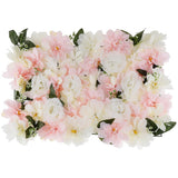 Max Artificial Rose Flower Wall Spring Flower Backdrop Light Pink+White
