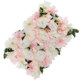 Max Artificial Rose Flower Wall Spring Flower Backdrop Light Pink+White