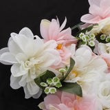 Max Artificial Rose Flower Wall Spring Flower Backdrop Light Pink+White