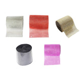 Max 5 Yard 24 Rows Rhinestone Ribbon Trim Net Drill Mesh Wrap DIY Craft Silver
