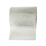 Max 5 Yard 24 Rows Rhinestone Ribbon Trim Net Drill Mesh Wrap DIY Craft Silver