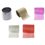 Max 5 Yard 24 Rows Rhinestone Ribbon Trim Net Drill Mesh Wrap DIY Craft Silver