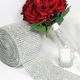 Max 5 Yard 24 Rows Rhinestone Ribbon Trim Net Drill Mesh Wrap DIY Craft Black
