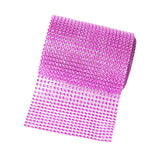 Max 5 Yard 24 Rows Rhinestone Ribbon Trim Net Drill Mesh Wrap DIY Craft Rose Red