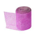 Max 5 Yard 24 Rows Rhinestone Ribbon Trim Net Drill Mesh Wrap DIY Craft Rose Red