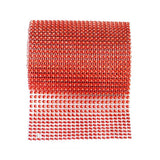 Max 5 Yard 24 Rows Rhinestone Ribbon Trim Net Drill Mesh Wrap DIY Craft Red