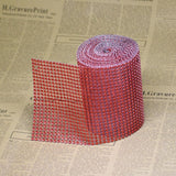 Max 5 Yard 24 Rows Rhinestone Ribbon Trim Net Drill Mesh Wrap DIY Craft Red