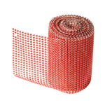 Max 5 Yard 24 Rows Rhinestone Ribbon Trim Net Drill Mesh Wrap DIY Craft Red