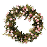 Max Artificial Rose Flower Garland Wreath Flower Ornament for Wedding Party Home