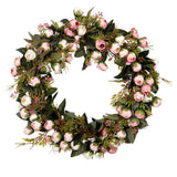 Max Artificial Rose Flower Garland Wreath Flower Ornament for Wedding Party Home