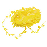 Max 20 Meters Artificial Fabric Leaf Garland Ribbon Trims DIY Crafts Yellow