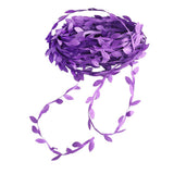 Max 20 Meters Artificial Fabric Leaf Garland Ribbon Trims DIY Crafts Purple