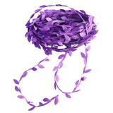 Max 20 Meters Artificial Fabric Leaf Garland Ribbon Trims DIY Crafts Purple