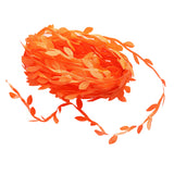 Max 20 Meters Artificial Fabric Leaf Garland Ribbon Trims DIY Crafts Orange