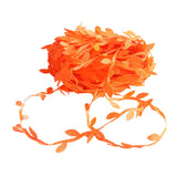 Max 20 Meters Artificial Fabric Leaf Garland Ribbon Trims DIY Crafts Orange