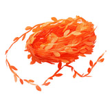 Max 20 Meters Artificial Fabric Leaf Garland Ribbon Trims DIY Crafts Orange