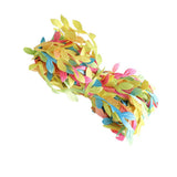 Max 20 Meters Artificial Fabric Leaf Garland Ribbon Trims DIY Crafts Multicolor