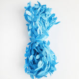 Max 30 Meters Artificial Fabric Leaf Garland Ribbon Trims Blue White Green