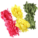 Max 30 Meters Artificial Fabric Leaf Garland Ribbon Trims Yellow Green Rose Red