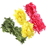 Max 30 Meters Artificial Fabric Leaf Garland Ribbon Trims Yellow Green Rose Red