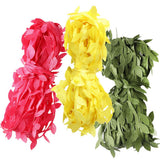 Max 30 Meters Artificial Fabric Leaf Garland Ribbon Trims Yellow Green Rose Red