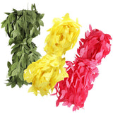 Max 30 Meters Artificial Fabric Leaf Garland Ribbon Trims Yellow Green Rose Red