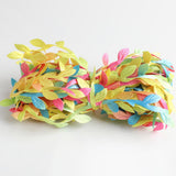 Max 30 Meters Artificial Fabric Leaf Garland Ribbon Trims White Green Colorful