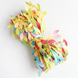 Max 30 Meters Artificial Fabric Leaf Garland Ribbon Trims White Green Colorful