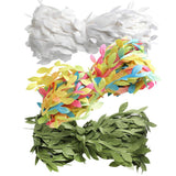 Max 30 Meters Artificial Fabric Leaf Garland Ribbon Trims White Green Colorful