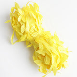 Max 30 Meters Artificial Fabric Leaf Garland Ribbon Trims Yellow Green Colorful