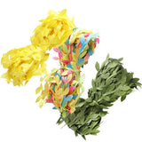 Max 30 Meters Artificial Fabric Leaf Garland Ribbon Trims Yellow Green Colorful