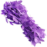Max 30 Meters Artificial Fabric Leaf Garland Ribbon Trims Blue Green Purple
