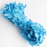 Max 30 Meters Artificial Fabric Leaf Garland Ribbon Trims Blue Green Purple