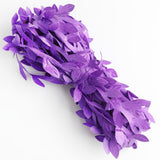 Max 30 Meters Artificial Fabric Leaf Garland Ribbon Trims Purple Green Orange